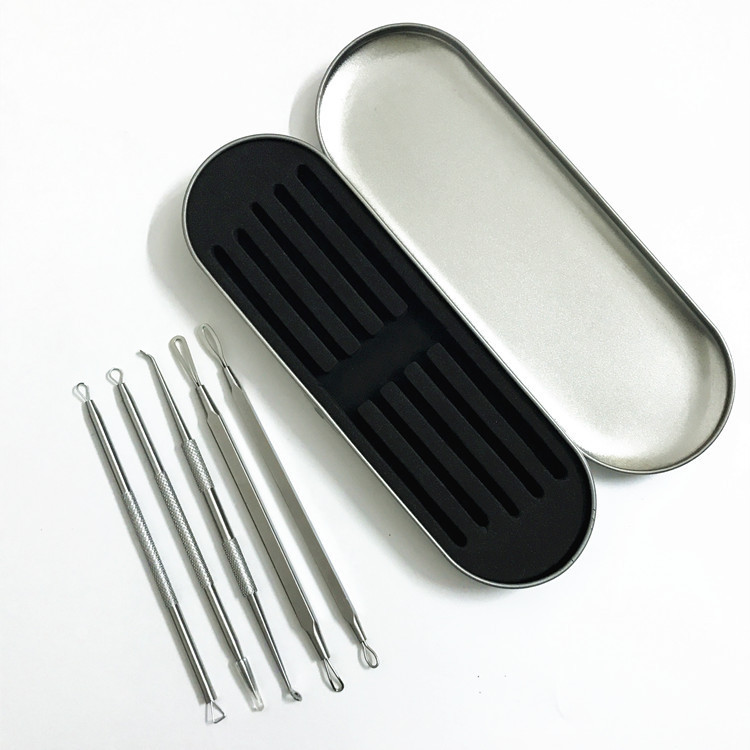 Hot-selling Five Stainless Steel Double-headed Blackhead Needles Does not Hurt the Skin to Remove Blackheads Extraction Tool