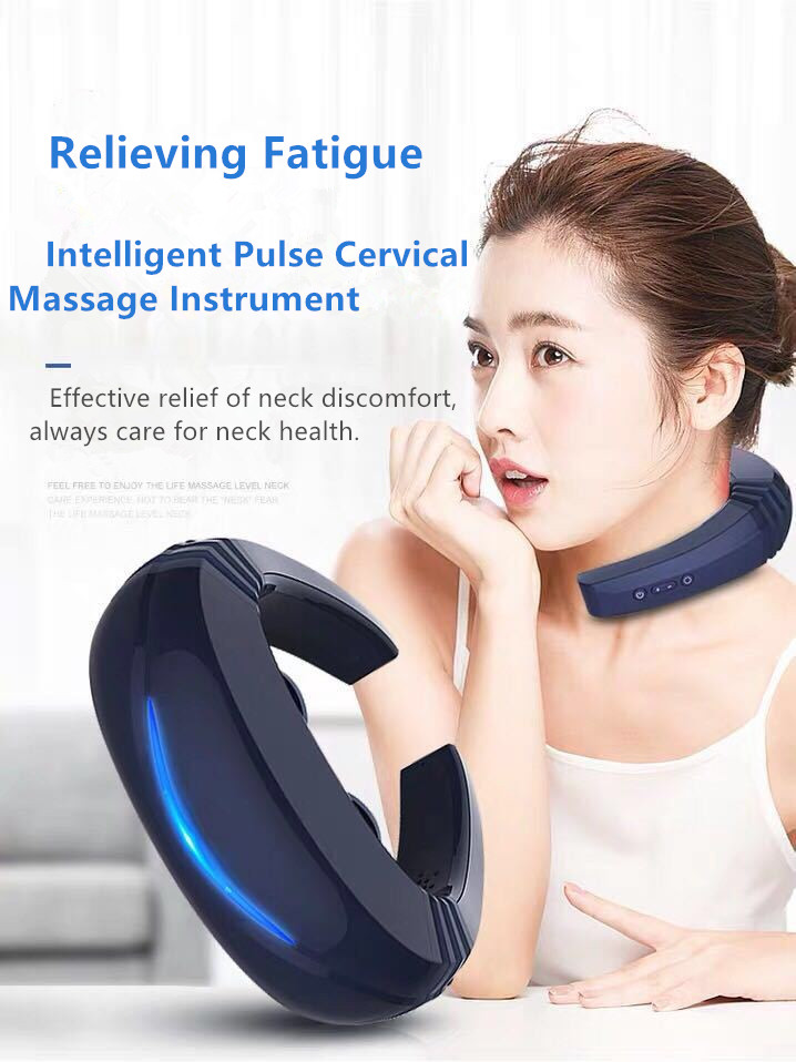 U-shaped Wireless Device Intelligent Voice Cervical Spine Massager Neck Micro-current Massager Pulse Back Cervical Spine