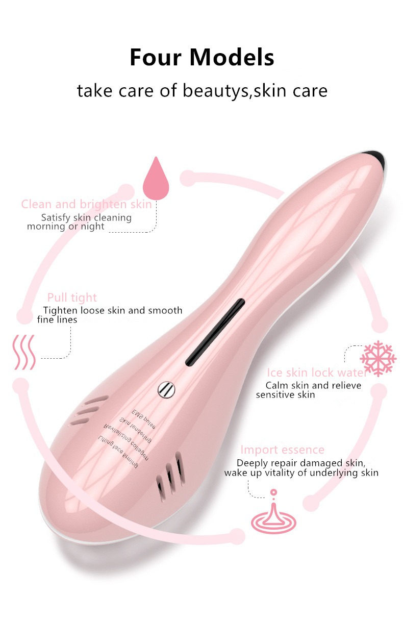 Hand-held Face Lifting Device Household Electric EMS Facial Skin Massager LED Hot and Cold Skin Care Reversing Aging Beauty Tool