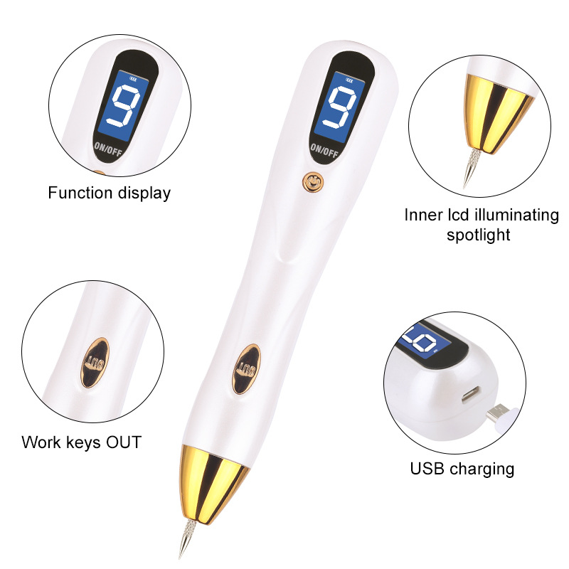 Hot-selling Professional Grade 9 Nano-needle Mole Removal Laser Pointer Spot Pigmentation LED Skin Label Removal Equipment