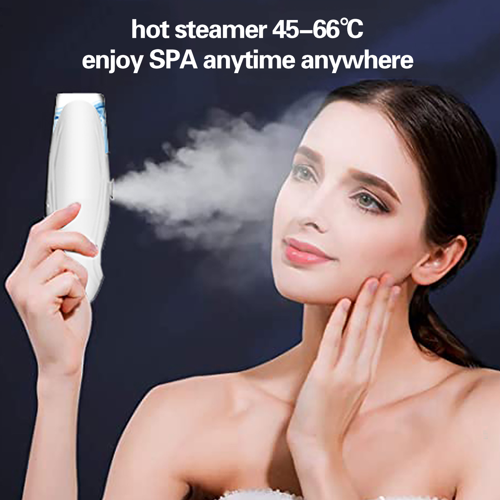 IFINE Beauty Facial Steamer Professional Moisturizing Cleanser Cordless Nano Ionic Hot Mist Electric Facial Steamer