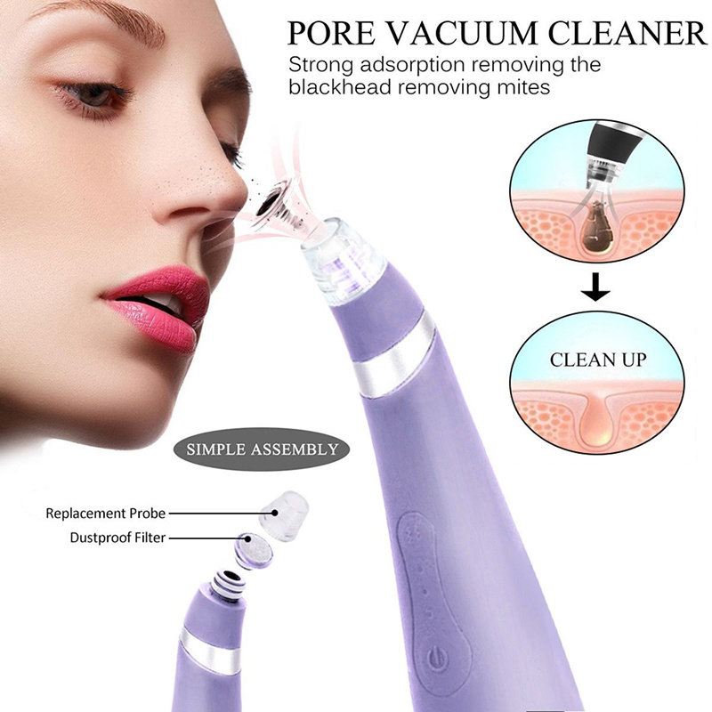IFINE beauty Face Cleaner Electric Silicone blackhead remover vaccum pore cleaner suction heads vacuum blackheads remover
