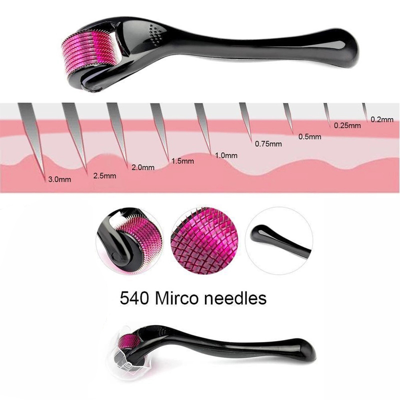IFINE Beauty Skin needing titanium 540 needles microneedle derm a roller 0.5mm Water light guides the microneedle roller