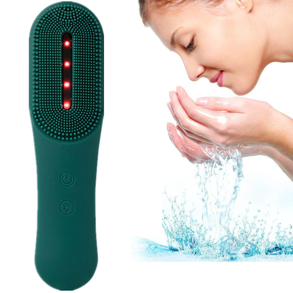 Portable 3-color LED Photon Therapy Neck and Face Lifting Massager Wireless Smart Anti-wrinkle Skin Care Beauty Device
