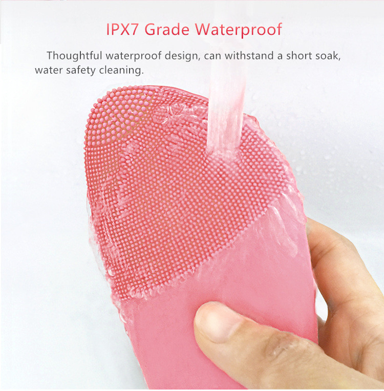 IFINE Beauty Rechargeable Facial Cleansing Brush Silicone Waterproof Vibrator Facial Cleanser Deep Cleansing Double Sided Brush