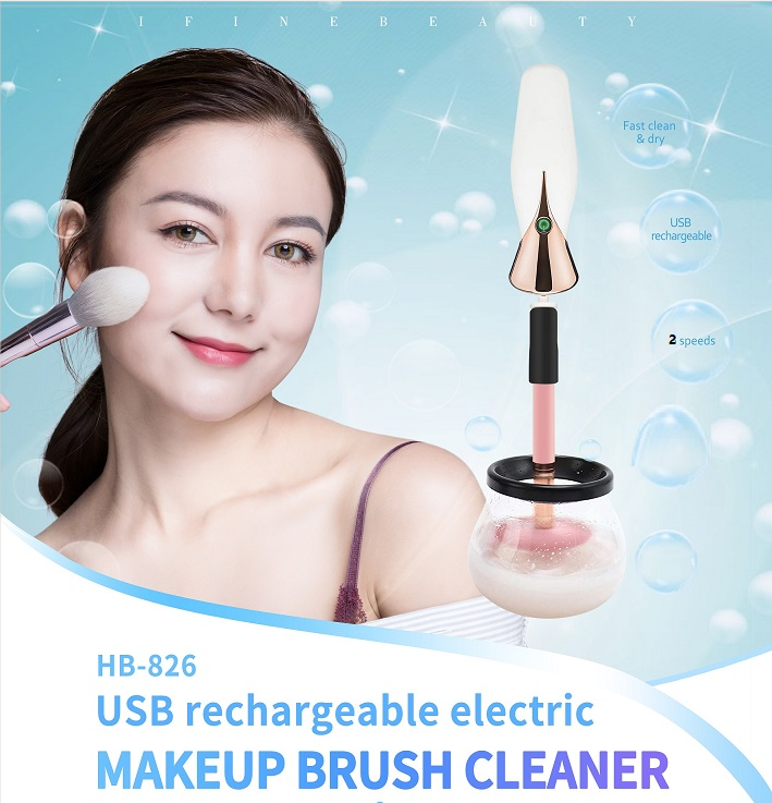 2019 best seller Amazon electric  private label makeup brush cleaner machine Electric Makeup Brush Cleaner Kit