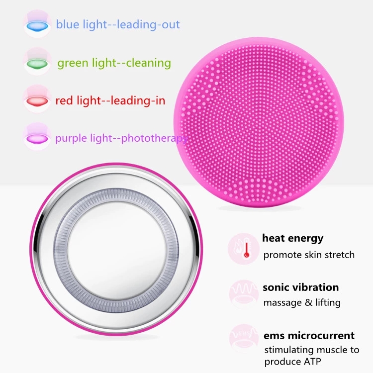 2021Pore deep clean vibrating massage electric sonic face brush facial cleaner facial cleansing brush and massager
