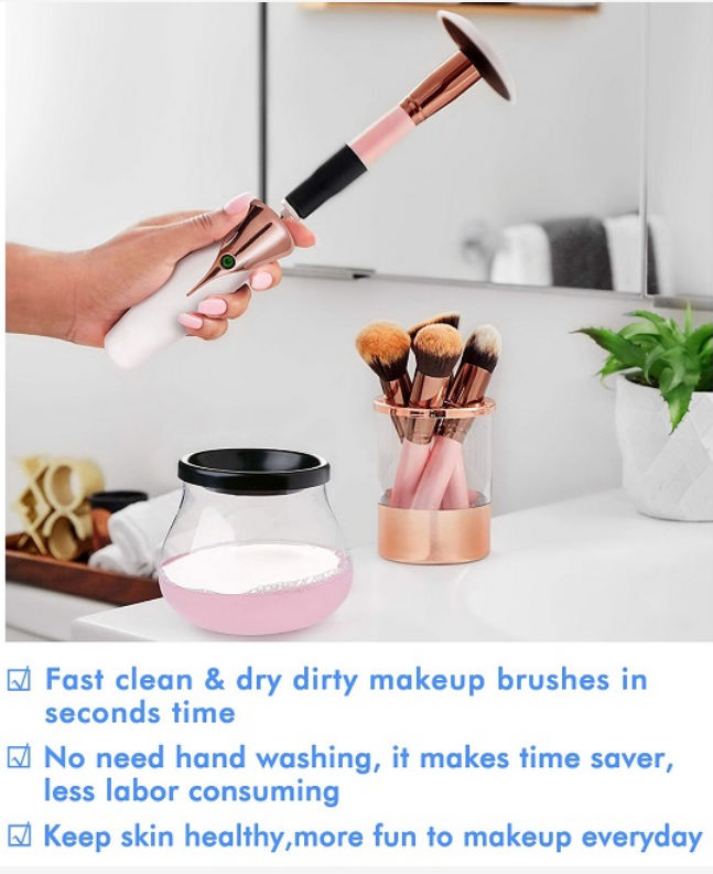 2019 best seller Amazon electric private label makeup brush cleaner machine Electric Makeup Brush Cleaner Kit