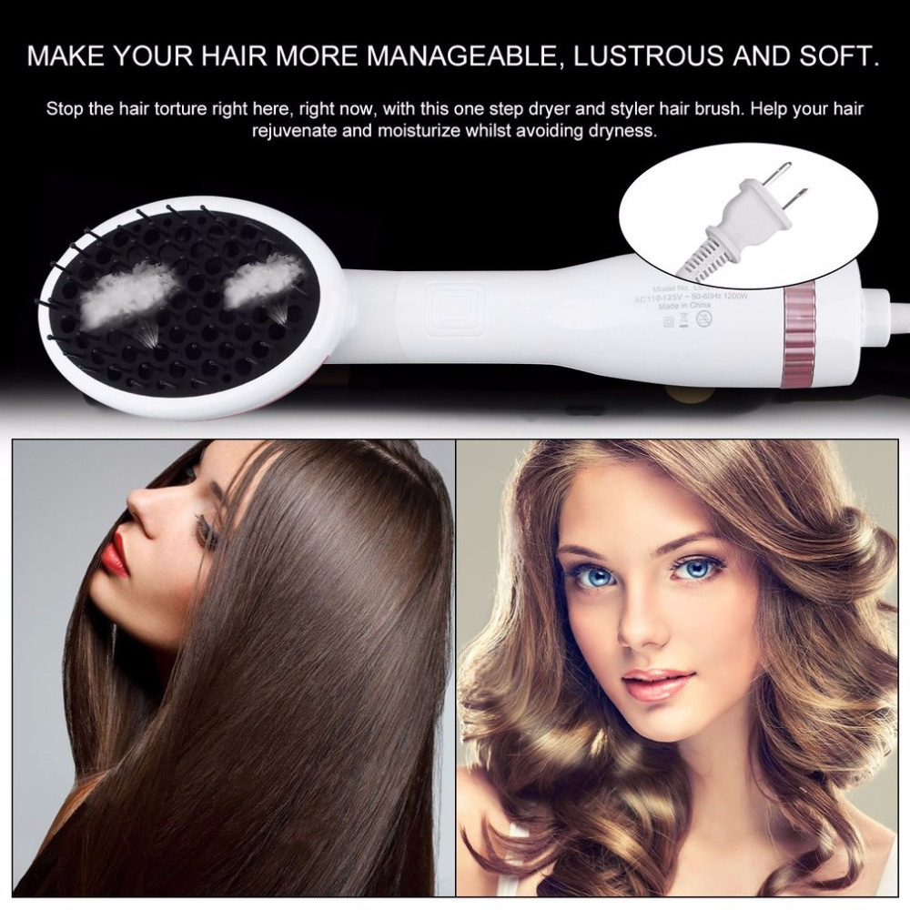 Hot and Cold Air Hair Brush with Negative Ion Generator for Hair Salon Equipment Travel Hotel Professional Ionic Diffuser 1000KW
