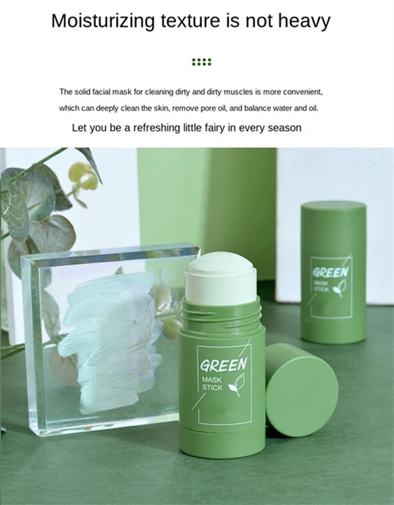 IFINE Beauty Natural Organic Green Tea Cleansing Mud Mask to Blackhead Skin Purifying Mud Green Tea Mud Mask Stick