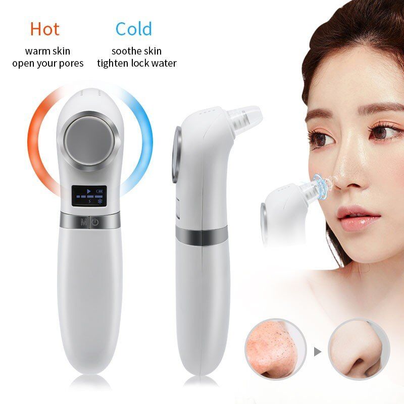 IFINE beauty hot cold face massage skin treatment facial clean tool 4 suction heads blackhead remover vacuum
