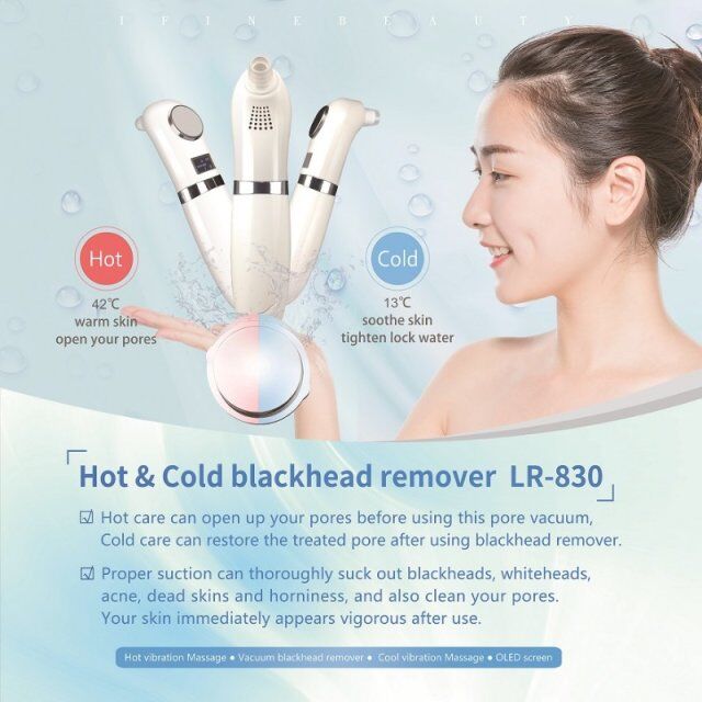 Use Hot Cold Compress Whitehead Blackhead Remover Vacuum Machine Blackhead Extractor 2020 Newest Beauty Personal Care Home