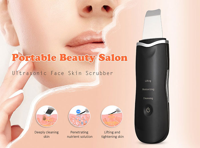 2020 Portable Beauty Personal Care Machine Professional Pore Cleansing Ultrasonic Facial Peeling Skin Scrubber