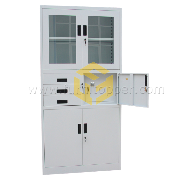 Metal Furniture High Quality Hotsale Upper Glass Door File with