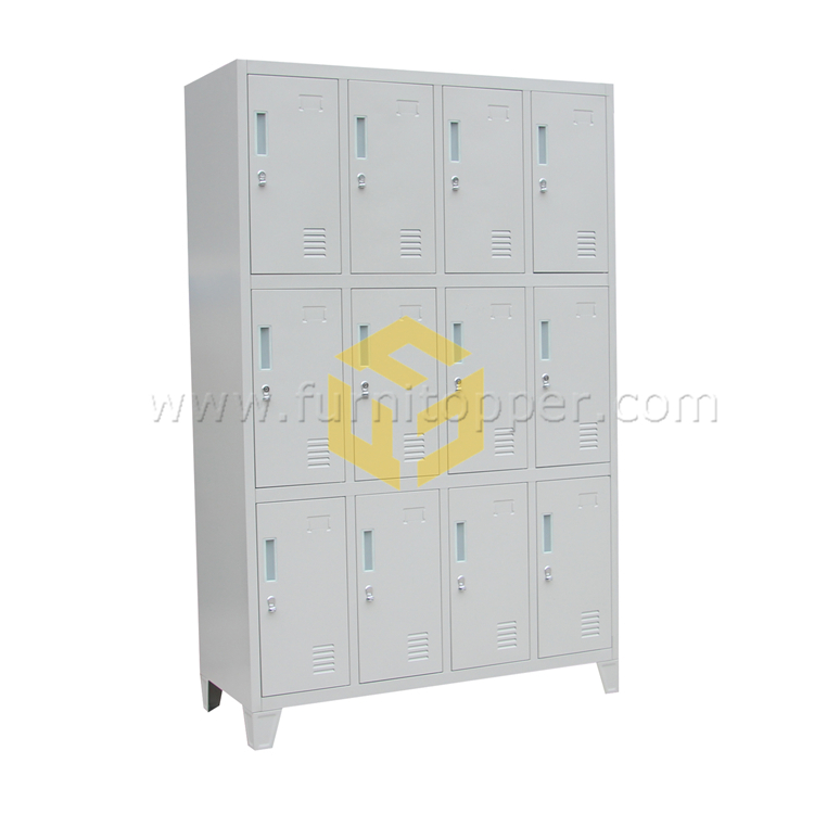Commercial Furniture Large Capacity Multiple Function 12 Door Metal Storage Lockers