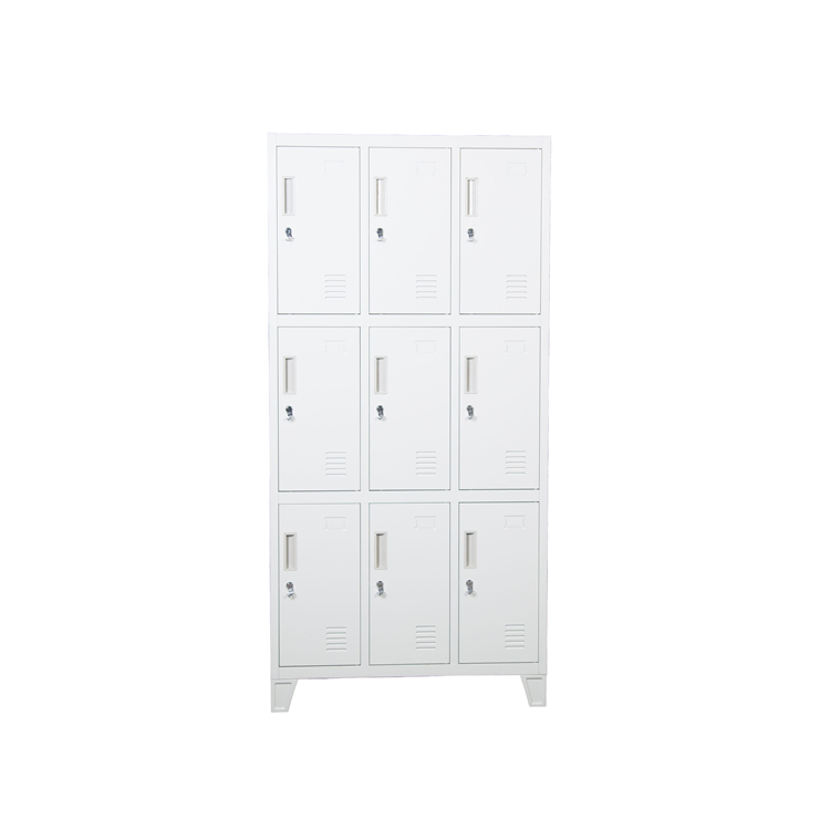 Luoyang Factory 9 Door Knocked-Down Steel Storage Industrial Lockers