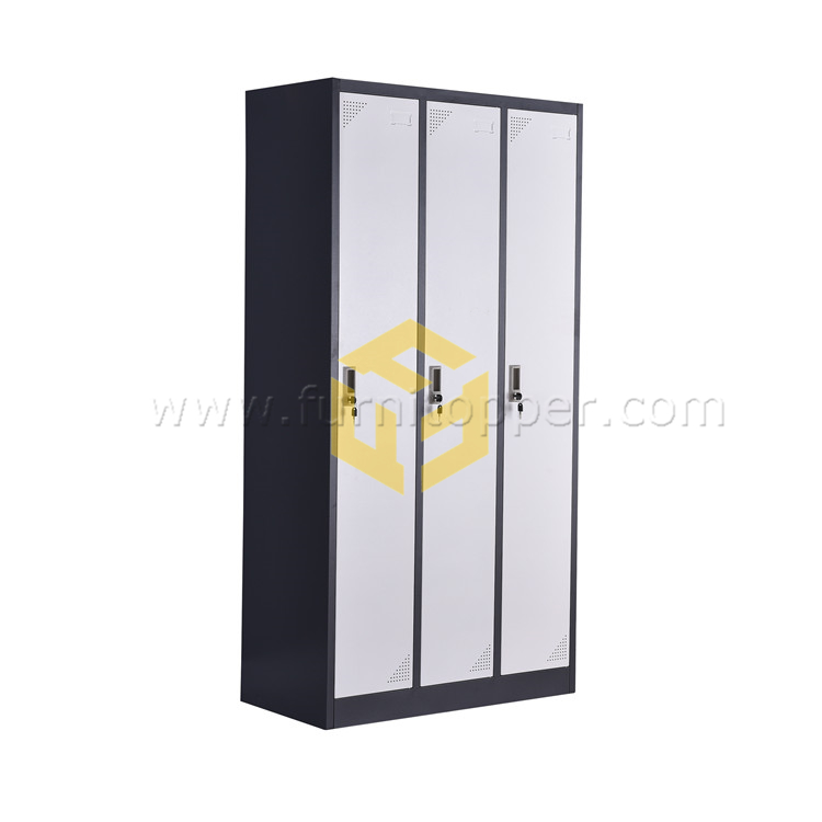 Commercial Furniture 3 Door Bedroom Steel Almirah Metal Locker