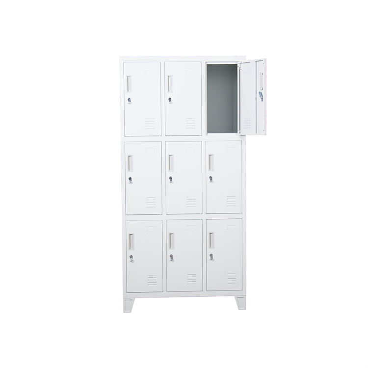Luoyang Factory 9 Door Knocked-Down Steel Storage Industrial Lockers