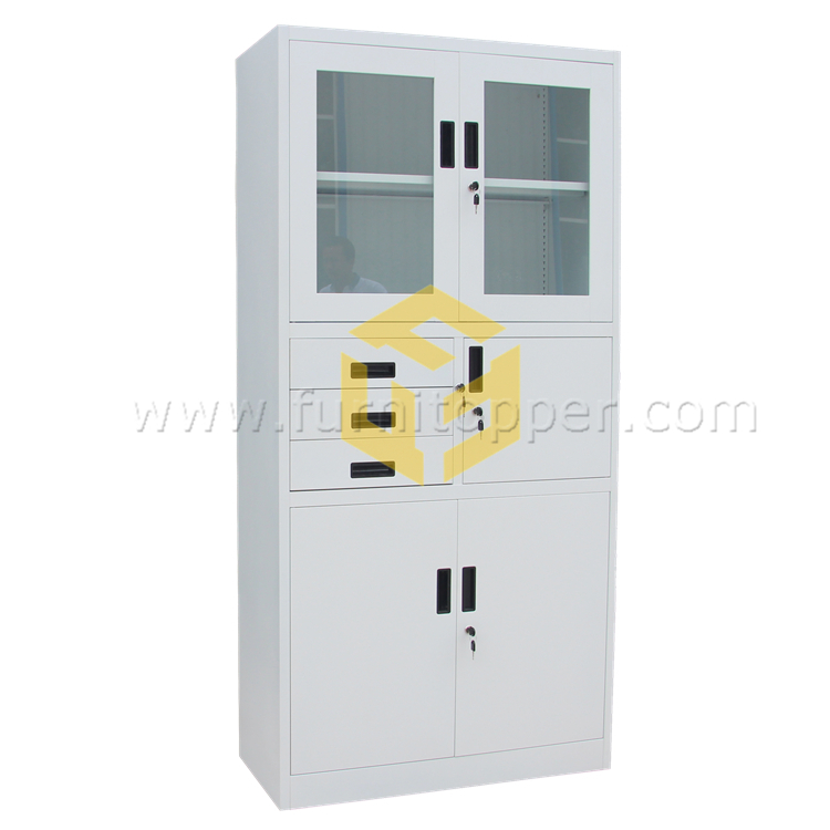 Office High Storage Cupboard File Cabinet with Safe Box Inside Metal Cabinet