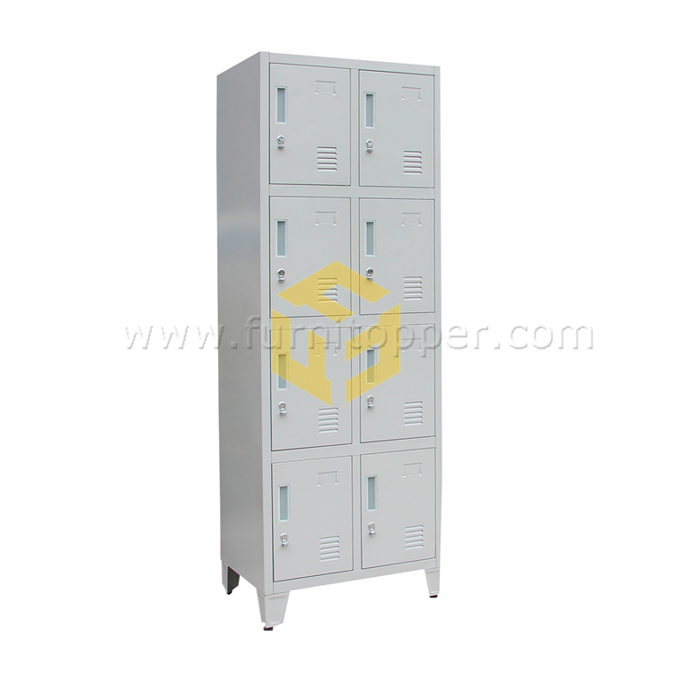 Luoyang Factory School or Office Storage 8 Door Metal Lockers Commercial Furniture