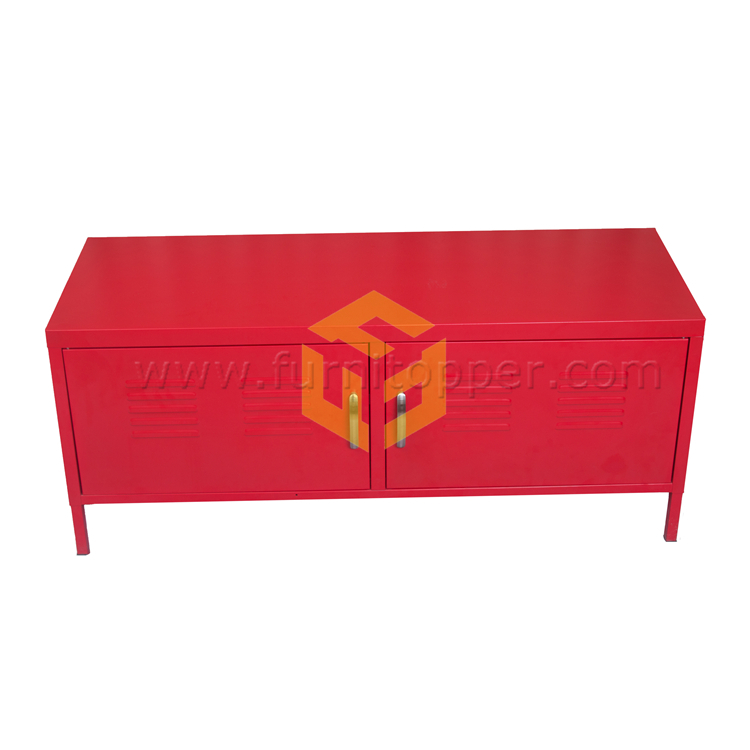 Luoyang Furnitopper Red Color TV Cabinet Metal Storage Closet Commercial Furniture