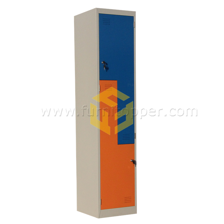 Office Filing Storage Z Shape Locker 2 Tier Stepped Metal Locker