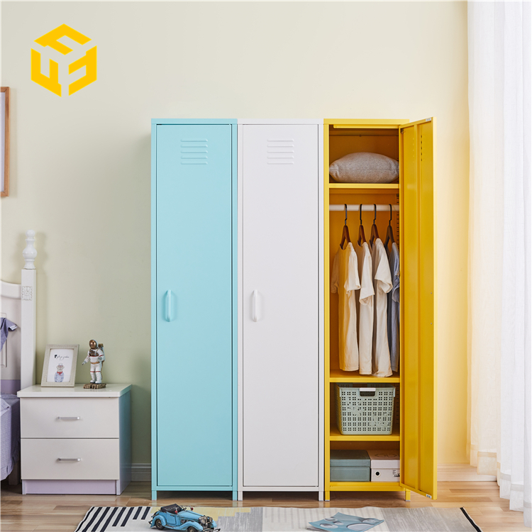 Factory Modern Nordic Style Storage Wardrobe Locker with 3 Adjustable Shelves