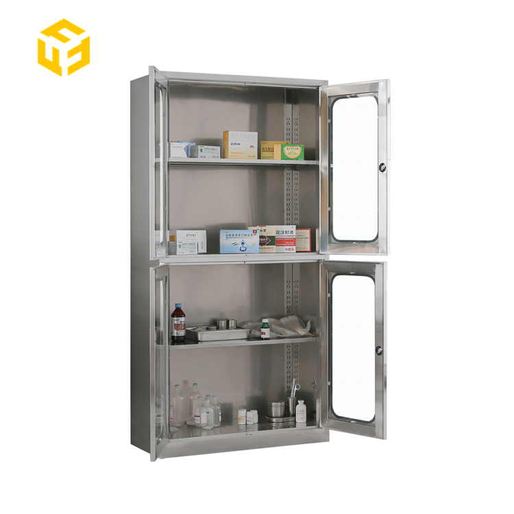 Stainless Steel Hospital Medicine Cabinet Metal Cabinet