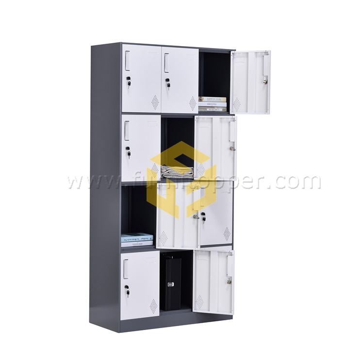 Luoyang Factory FurniTopper 12 Door Individual Metal Lockers for Sale