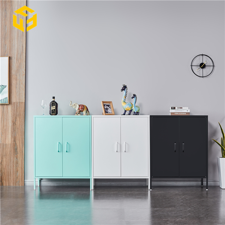 Modern Nordic Style Mini Storage Cabinet Locker with 2 Adjustable Shelves