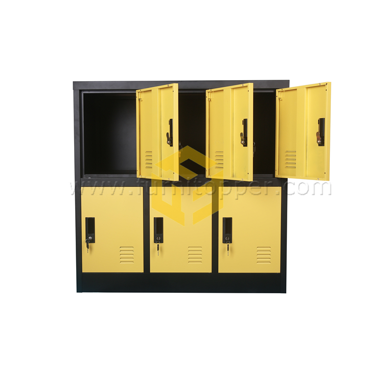 Furnitopper Multiple Color Fashionable 6 Door Metal Small Locker