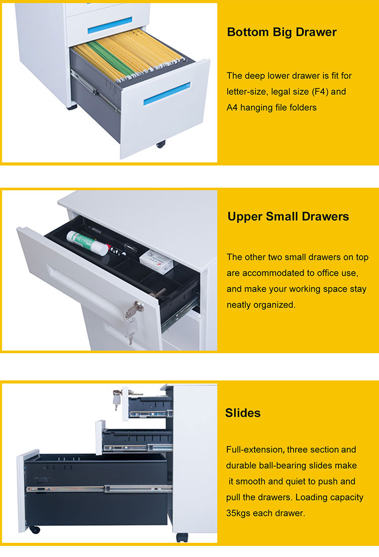 Luoyang Factory Factory Direct Sale Cheap Price Mobile Metal Drawer Cabinet