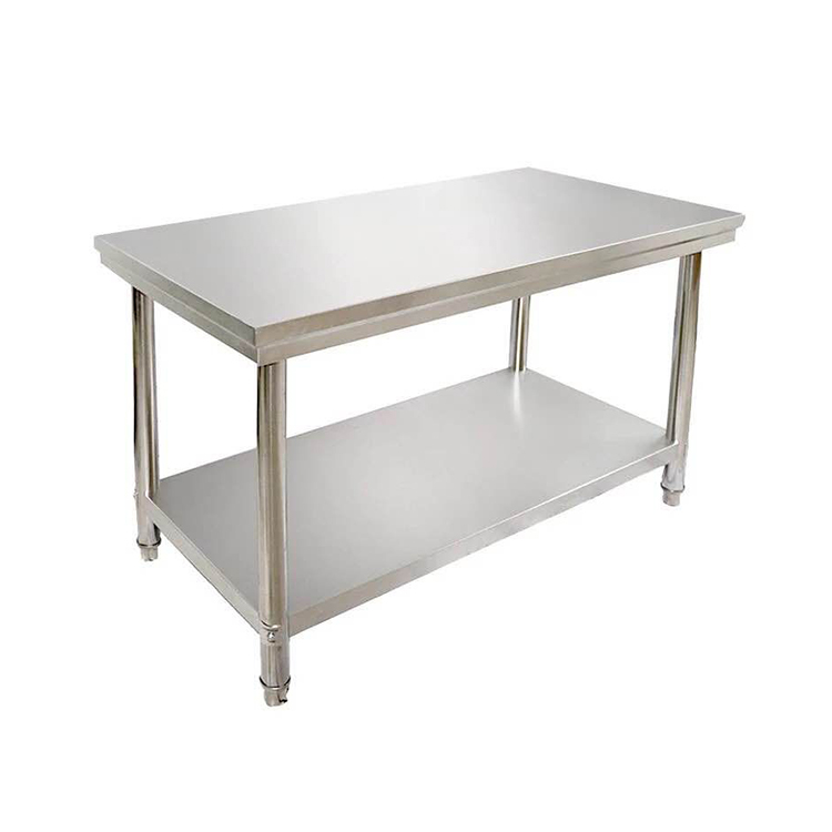 Office Filing Storage Double Layer Knocked-Down Stainless Steel Flat Workbench