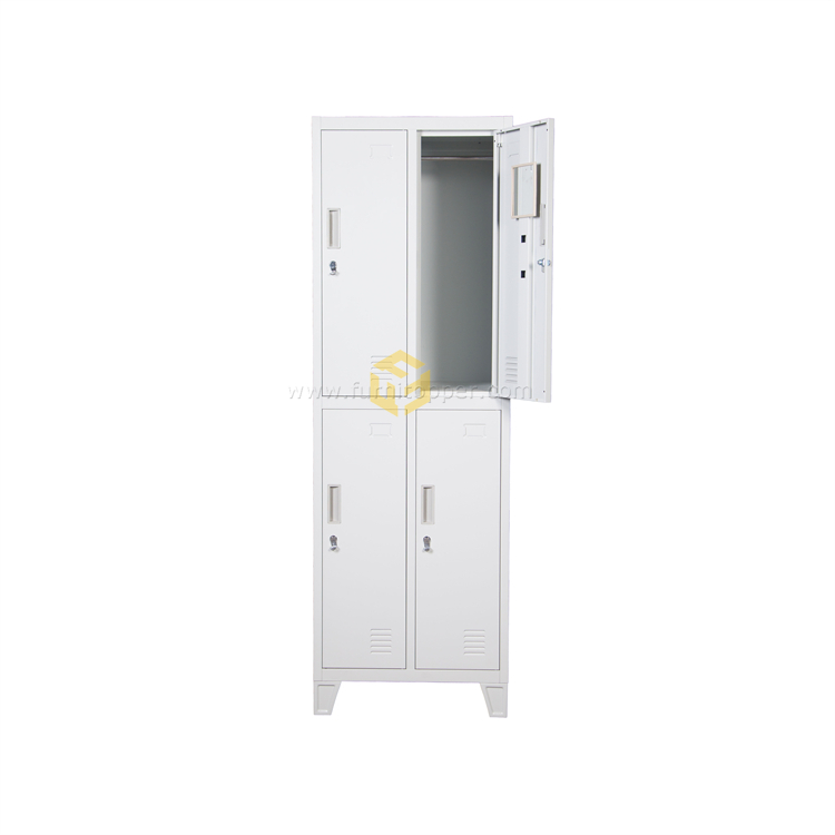 4 Door Knock Down Stadium Metal Storage Cupboard Wardrobe with Standing Legs