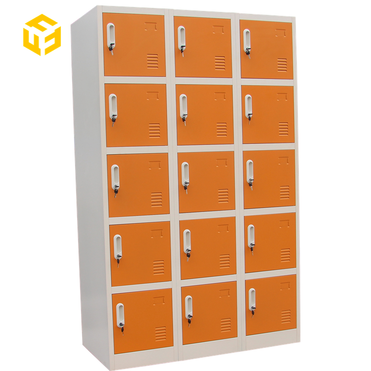 Office Storage School Gym Use Steel Furniture 15 Door Steel Clothes
