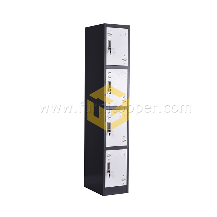 Furnitopper 4 Tier Office Staff Lockers Workshop Employee Wardrobe on Hotsale