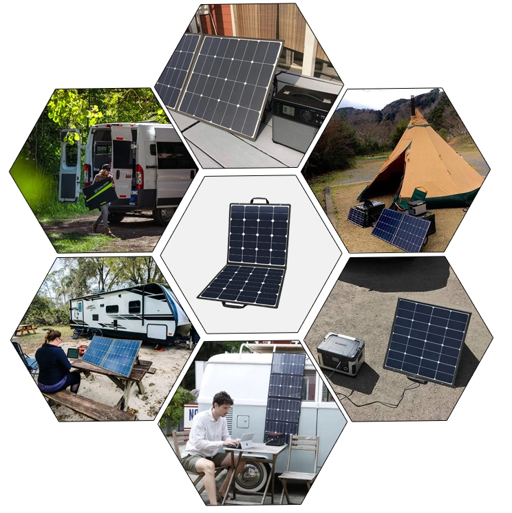 ESG - Sunpower portable de grande qualité 6 plis ETFE 60W taille de sac à  main pliable chargeur d'alimentation panneau solaire avec port usb général panneau  solaire