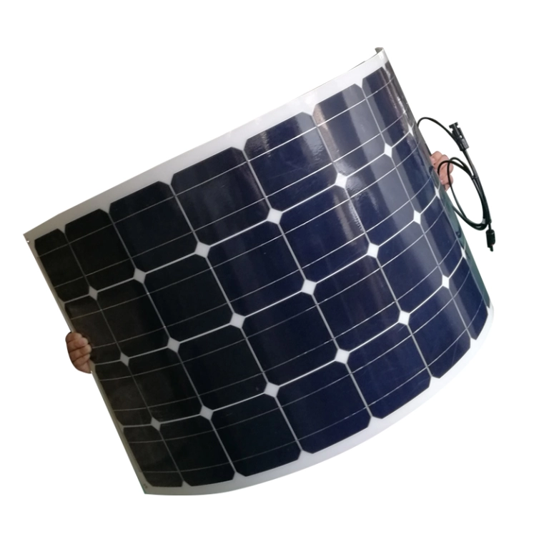 Panel solar flexible de 100 W 12 V monocristalino flexible flexible - 100  vatios 12 voltios paneles solares semi-flexibles cargador fuera de la red