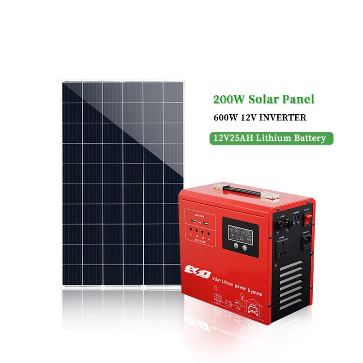 ESG - ESG 100W 200W 300W tragbares Lithium-Batterie-Solarstromsystem  DC-Lüfter-Solarenergiesystem Tragbares System