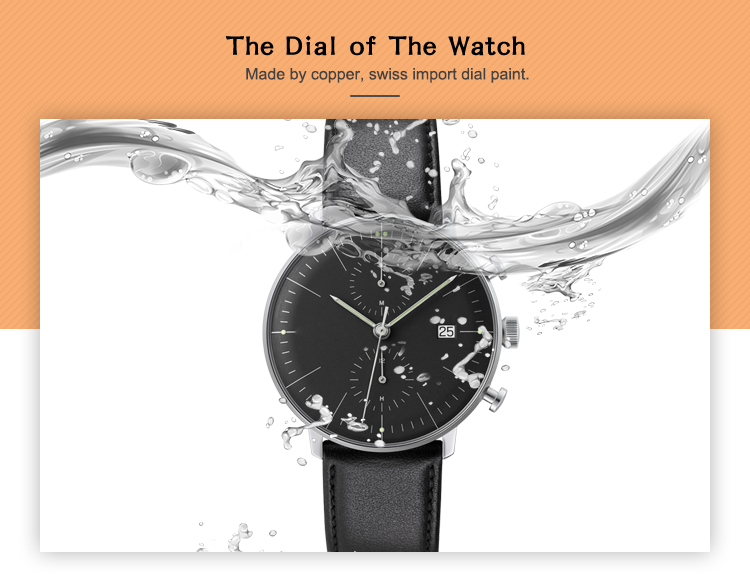 Dome Chronograph Quartz Fashion Stainless Steel Mens Wrist Watches