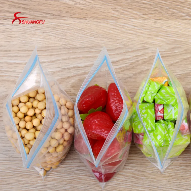 Embalaje de Shuangfu - Bolsas de plástico pequeñas herméticas de color rojo  a granel con cierre hermético