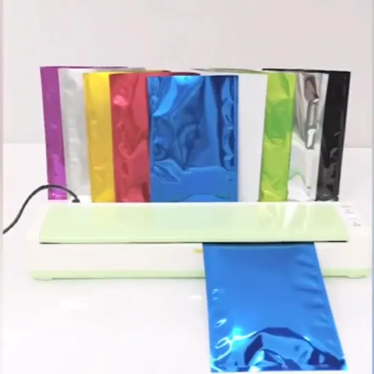 Emballage Shuangfu - Sac d'emballage en papier d'aluminium laminé doré mat  Pochette plate à dessus