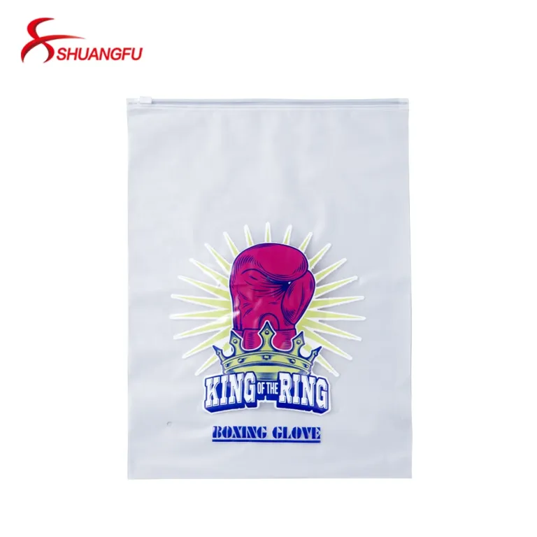 Imballaggio Shuangfu - Design personalizzato Logo trasparente Spedizione  Poly Zip Sacchetti con cerniera in plastica trasparente smerigliata per  vestiti Tshirt Maglione Gonna Imballaggio Abbigliamento Borsa per  imballaggio