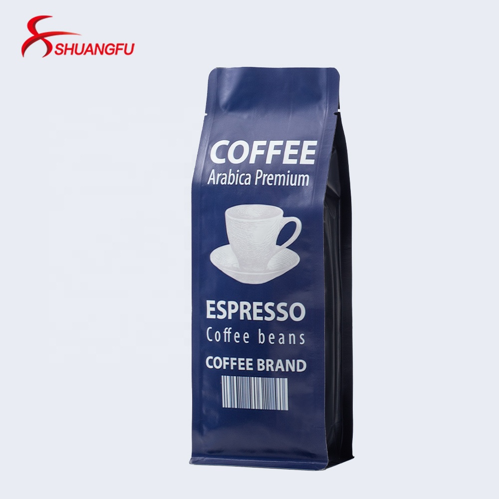 Shuangfu Packing Custom Heat Seal Bag OEM Printing Coffee Packaging Recyclable Foil Laminated Pouch for Coffee Coffee Bag