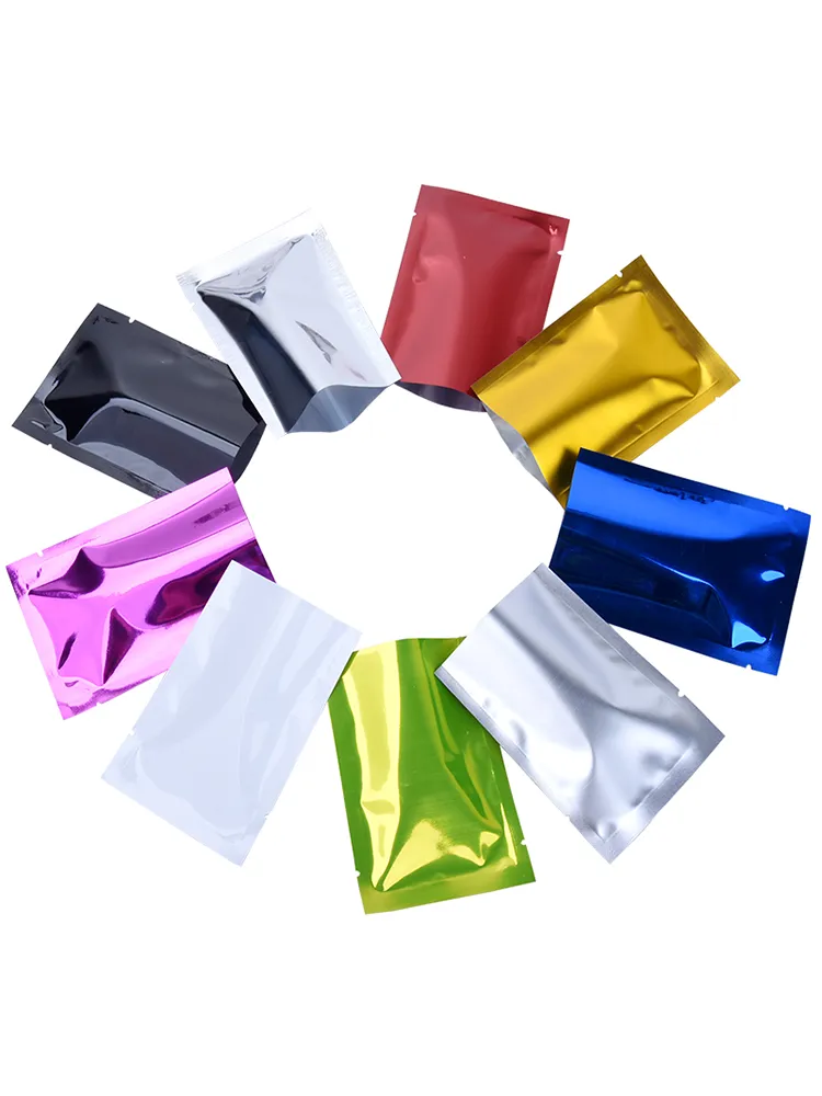 200 bolsas de Mylar con cierre de cremallera, bolsas pequeñas de aluminio  sellables, bolsa de almacenamiento con cierre hermético (multicolor)