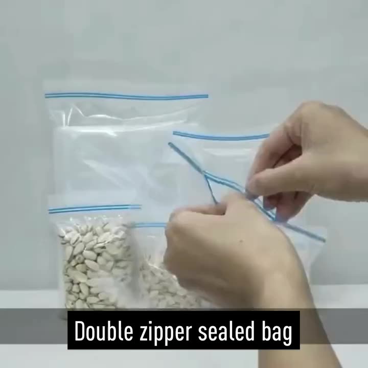 Double zip lock online bags