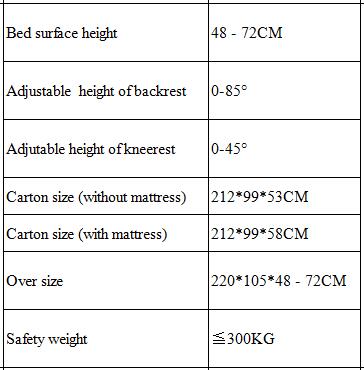 electric hospital bed