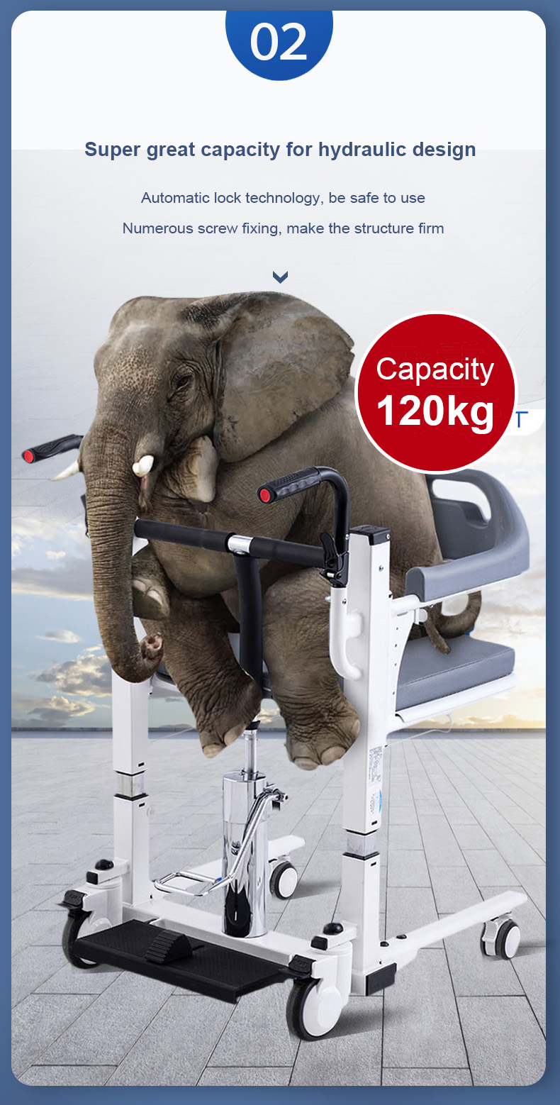 transfer lift commode chair