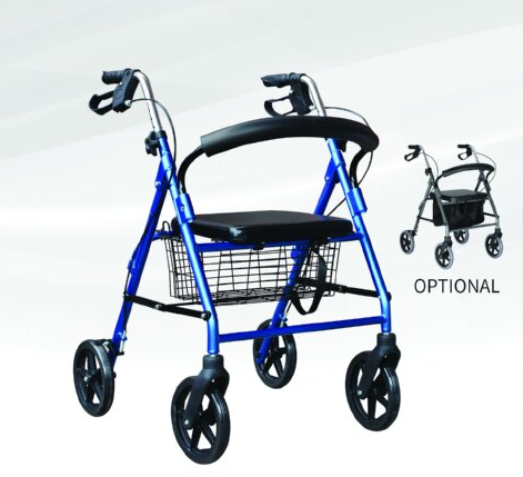 folding rollator walker with seat