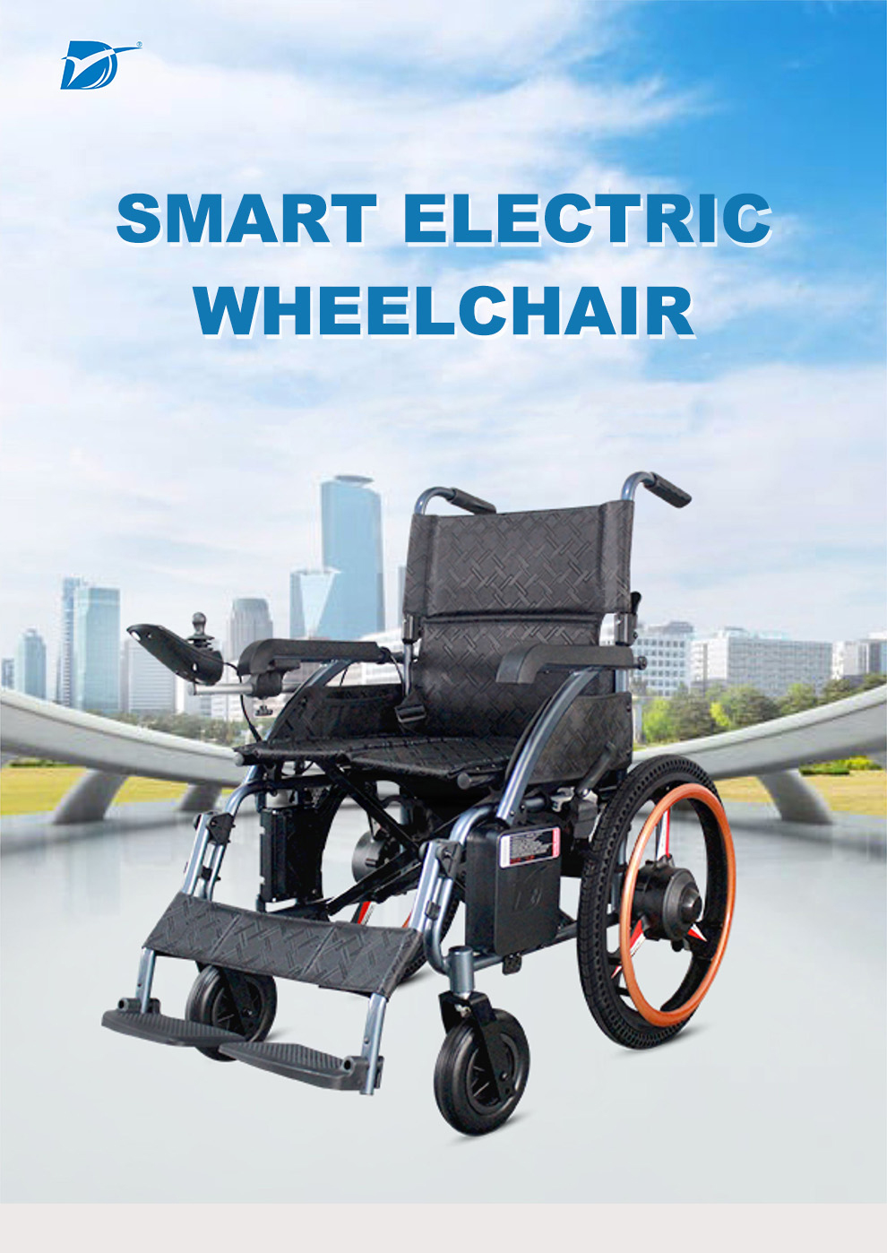 Foldable power wheelchair